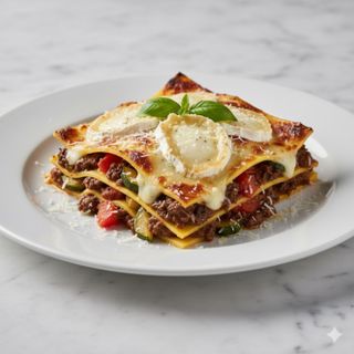 Lasagna ragú de jabalí