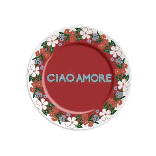 CIAO AMORE - Piatto in porcellana 16 cm