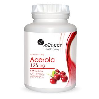 Acerola witamina c 125mg 120 tabletek Aliness