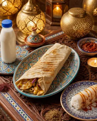 HALLOUMI PITA MAŁY, AYRAN, BAKLAWA KOKOSOWA