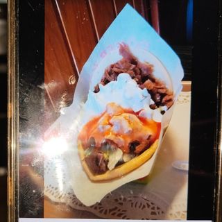 Menú kebab sólo carne con queso 