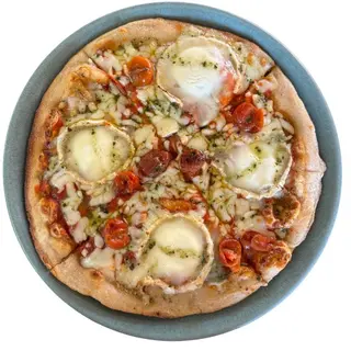 Pizza cabra-pesto
