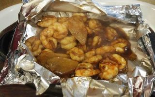 Gambas com Cajú