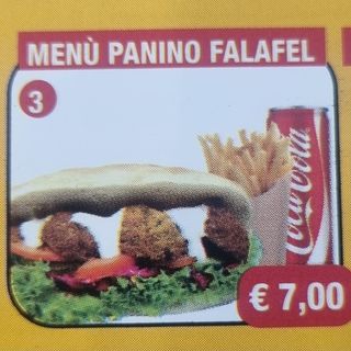 Menu panino falafel