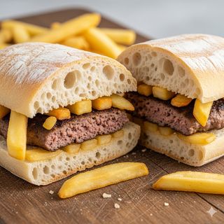 Hamburger e patatine