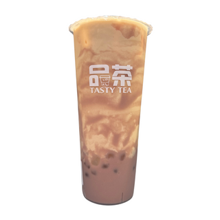 Te leche con Taro Fresco y perlas de cristal