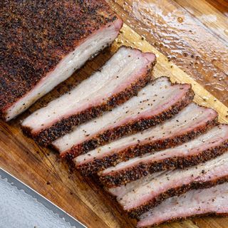 Texas Style Smoked Sticky Pork Belly
