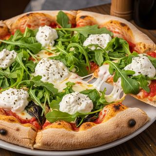 Stracchino e rucola al tegamino