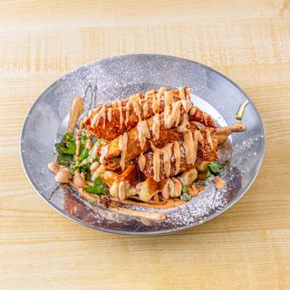 Gofre con Pollo Crujiente