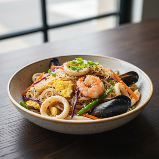 Taietei prajiti cu fructe de mare