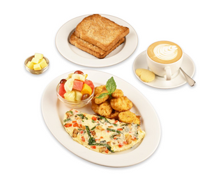 Chicken & Basil Omelette Combo