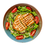 САЛАТА С ХРУПКАВО ПИЛЕ