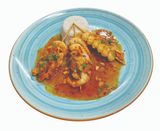 pinchos de gambas picantes