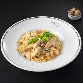 Pâtes au poulet champignons