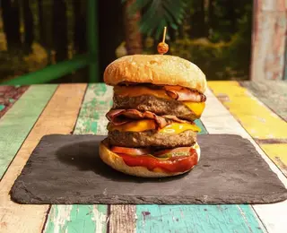 Menú DOUBLE BBQ Bacon CheeseBurger