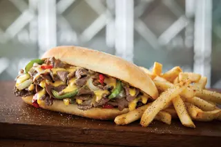 Philly Cheesesteak Beef Sandwich.