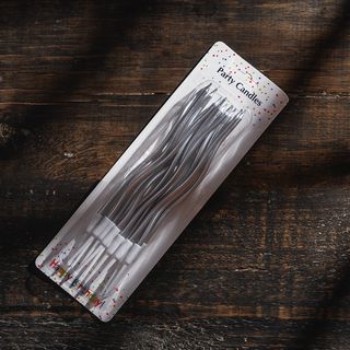  სანთელი გრეხილი (ვერცხლისფერი)