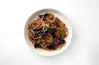 Цомян с черными грибами