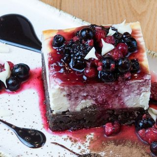 Tarta Cheese Cake Con Brownie Negro