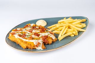 Cotoletta con crema di Zucca e Speck