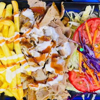 Plato Kebab Patatas Fritas Queso Refresco O Cerveza