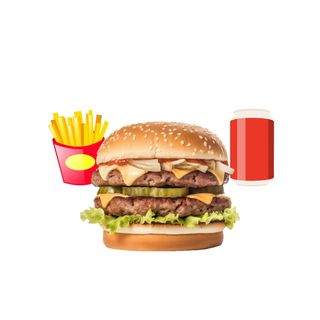 Doppio hamburger menù