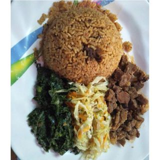 Pilau served with Vegetables