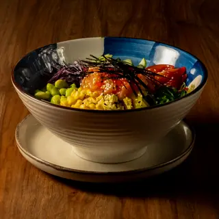 Poke salmon
