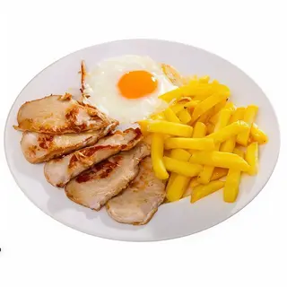 Patatas Huevo Y Pollo