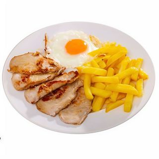 Patatas Huevo Y Pollo