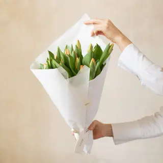 Ramo de tulipanes naranjas. 16 tallos