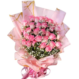 Pink Marble Rose