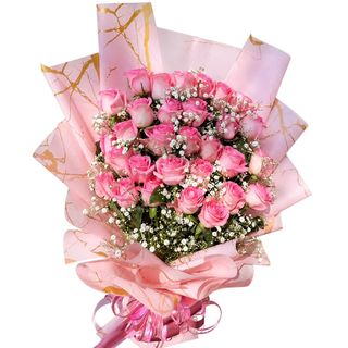 Pink Marble Rose