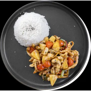 POULET ANANAS ET NOIX DE CAJOU 