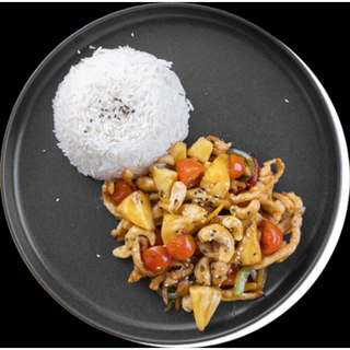 POULET ANANAS ET NOIX DE CAJOU 