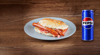 Dimljena roštilj kobasica + Pepsi 0,33l