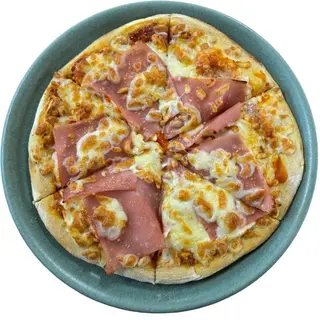 Pizza de jamon york y queso