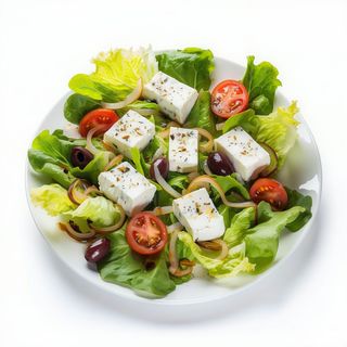 Ensalada de rulo de cabra