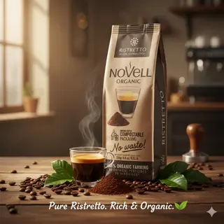 RISTRETTO GROUND - Organic Roasted coffee ground 250 gr