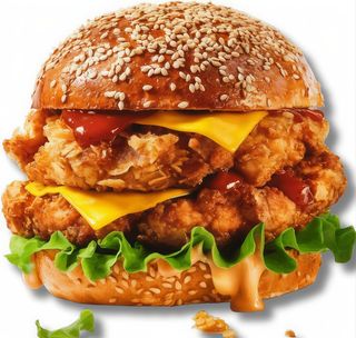 Double chicken burger