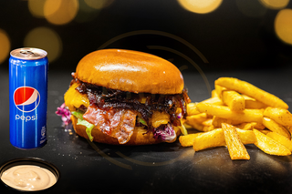 Meniu Cheesy Bacon Burger