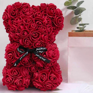 Misiu z różyczek bordowy M