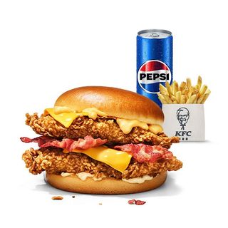 Menu Double Kentucky Cheese&Bacon