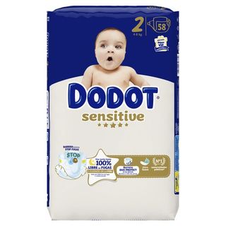 Dodot Pañal Infantil Sensitive 58 Unidades Talla 2 (4-8Kg)