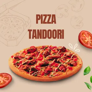 Pizza pollo tandoori (28 cm.)