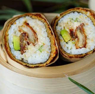 Katsu chicken burrito