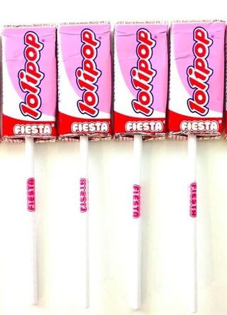 Lolipop Fresa Fiesta · Pack de 4 unidades 