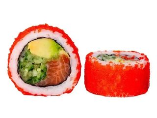 California w masago z pieczonym łososiem