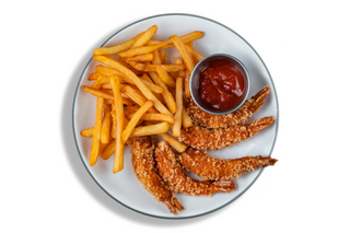 Креветочки з картоплею Фрі