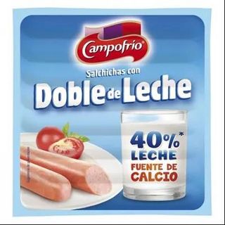Salchichas con Doble de Leche Campofrío 140 Gr.
